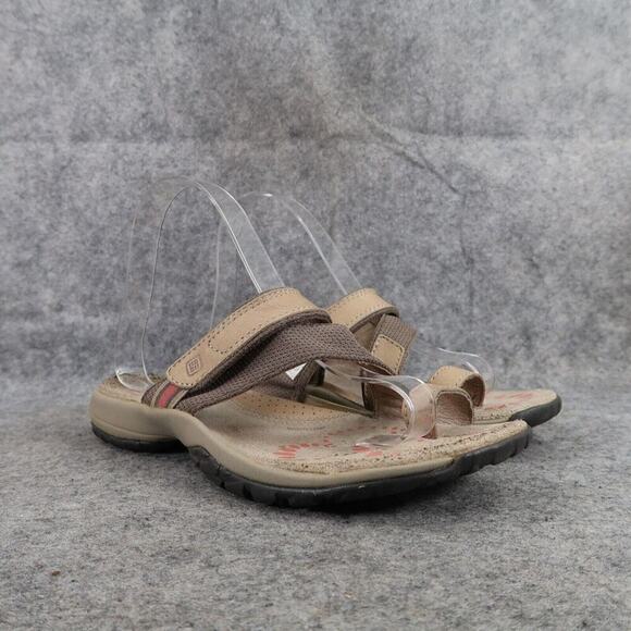 Columbia Shoes Womens 6 Sandals Casual Outdoor Active Sport Toe Ring Leather Tan - Picture 1 of 12